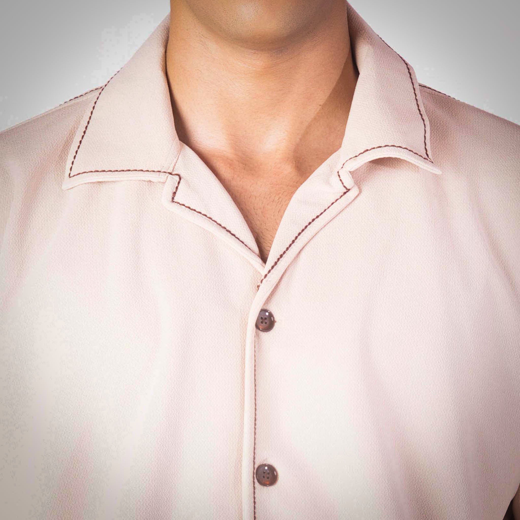 IVORY STITCHLINE CUBAN SHIRT - Hophead