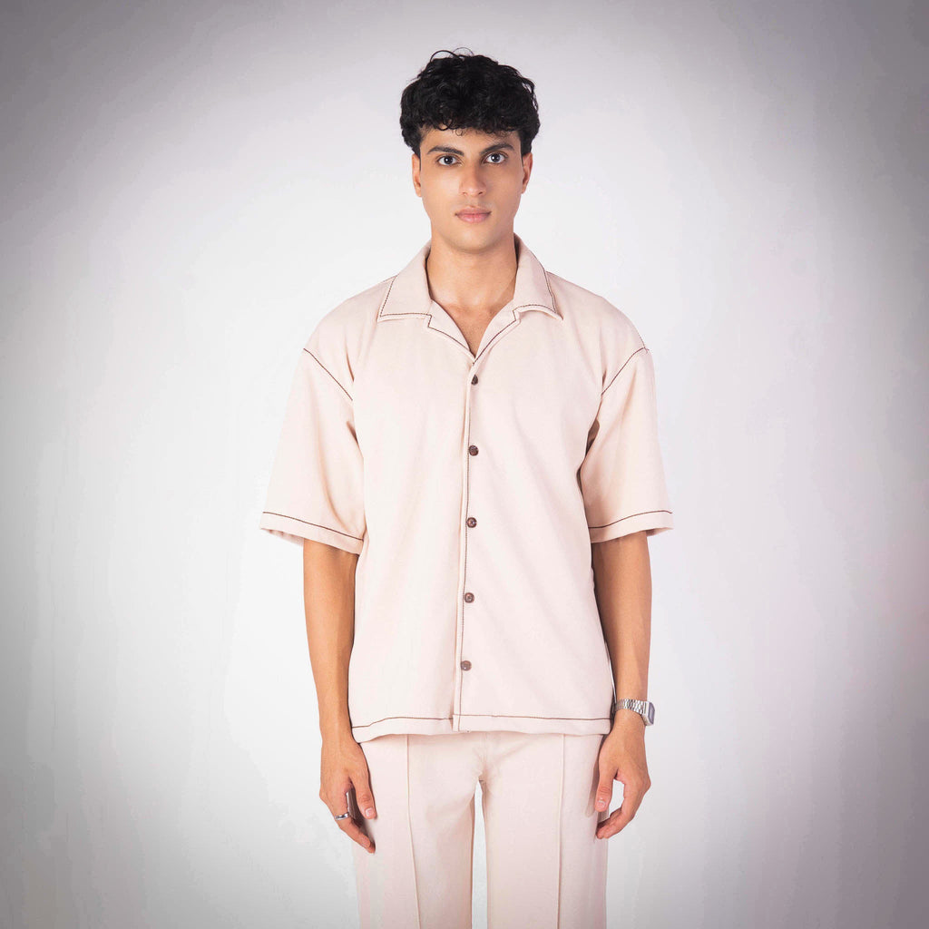 IVORY STITCHLINE CUBAN SHIRT - Hophead