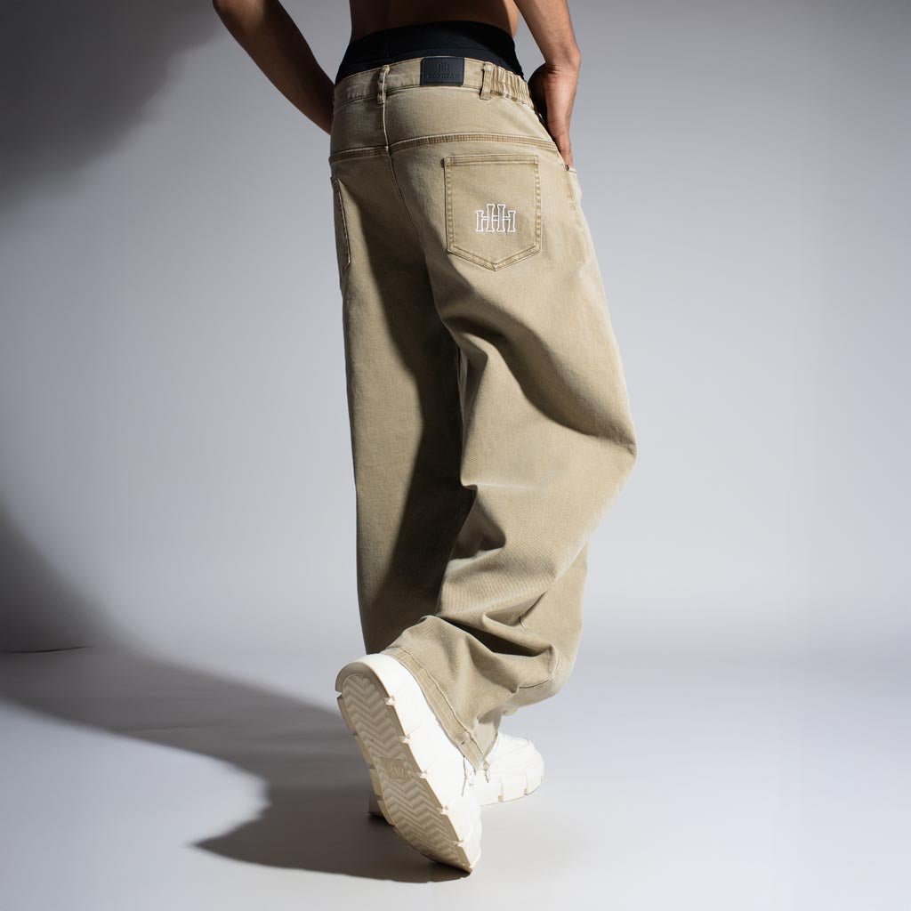 KHAKHI BARREL LEG DENIM - Hophead