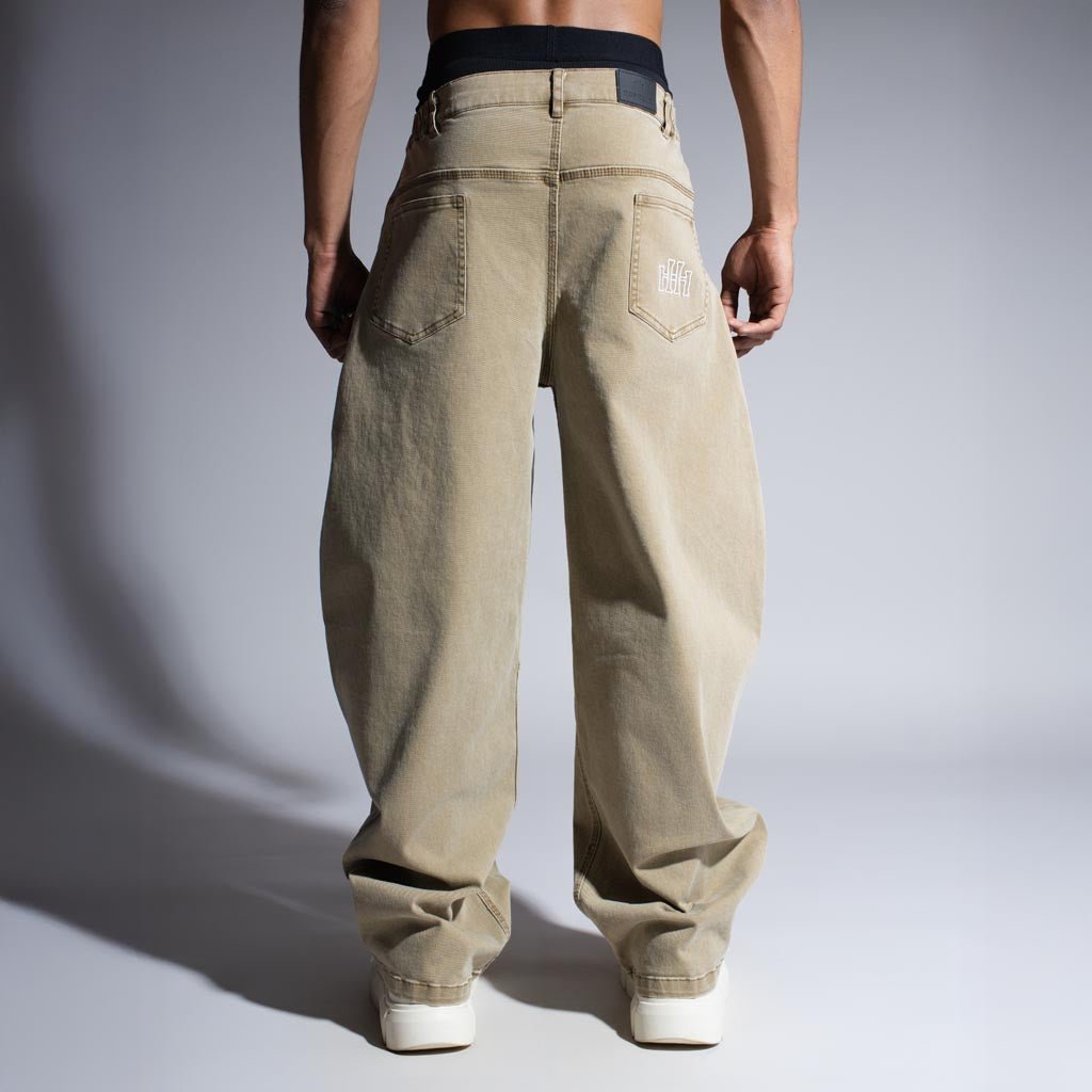 KHAKHI BARREL LEG DENIM - Hophead