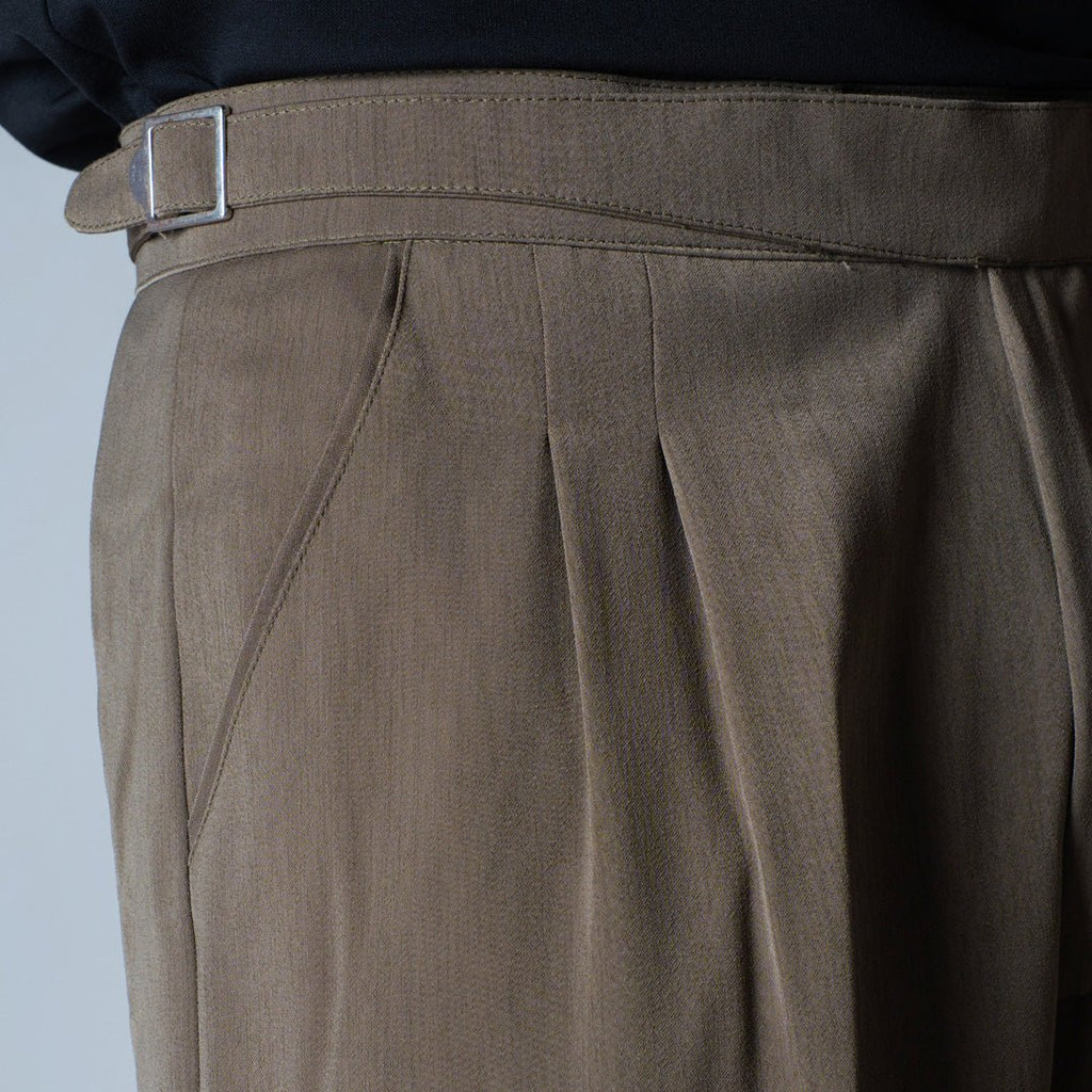 KHAKHI LONG FLAP TEXTURED TROUSER - Hophead