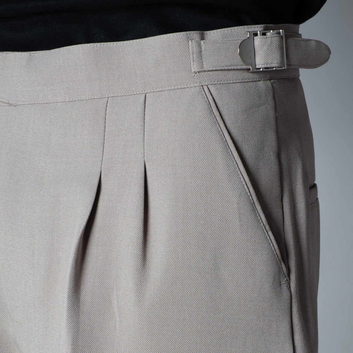 KHAKI LONG FLAP BELT TROUSER - Hophead