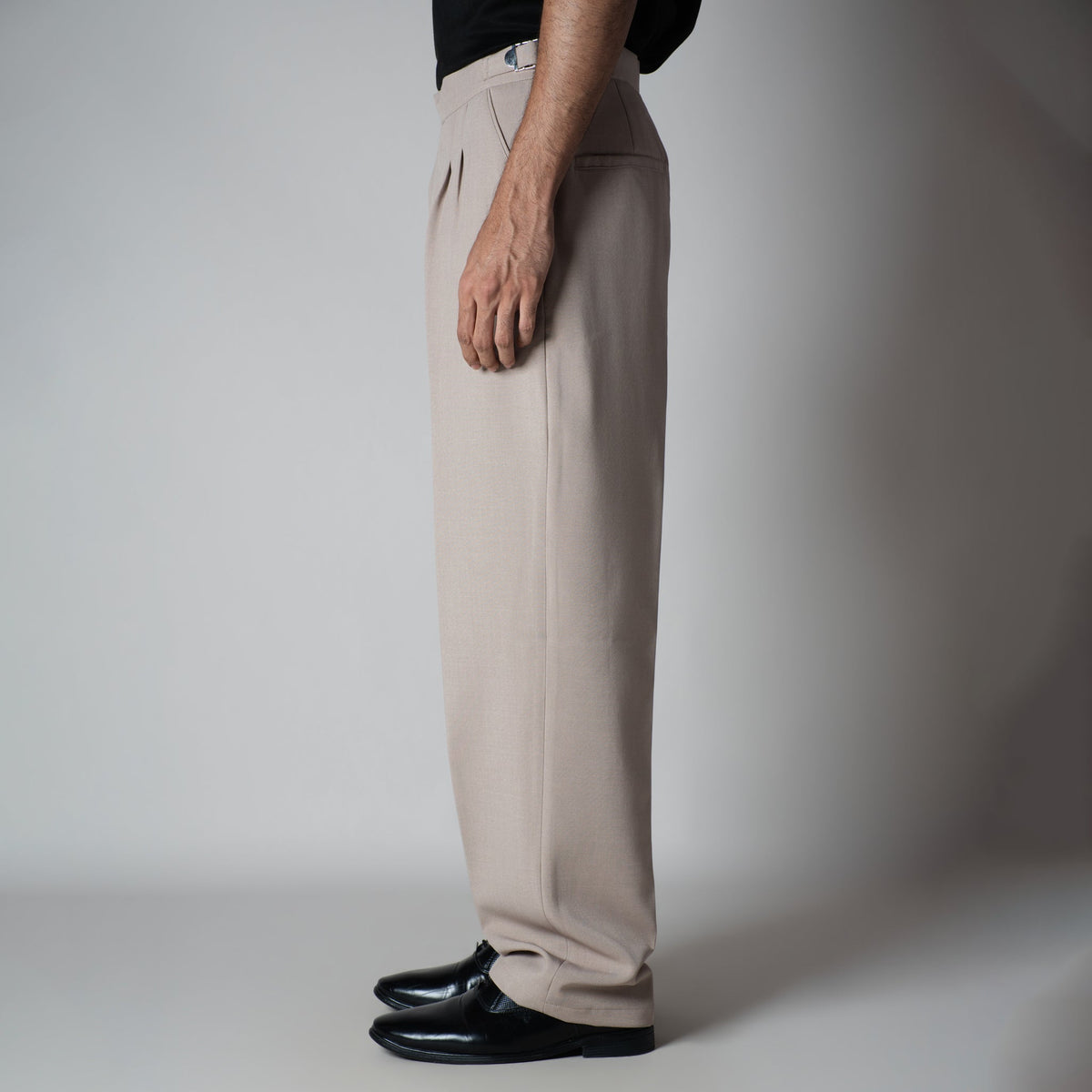 KHAKI LONG FLAP BELT TROUSER - Hophead