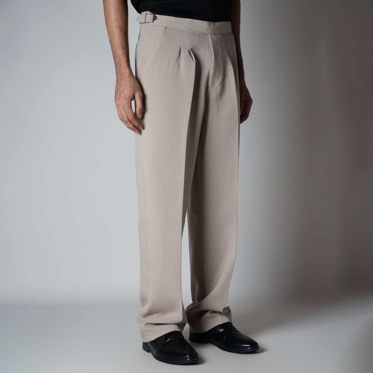 KHAKI LONG FLAP BELT TROUSER - Hophead