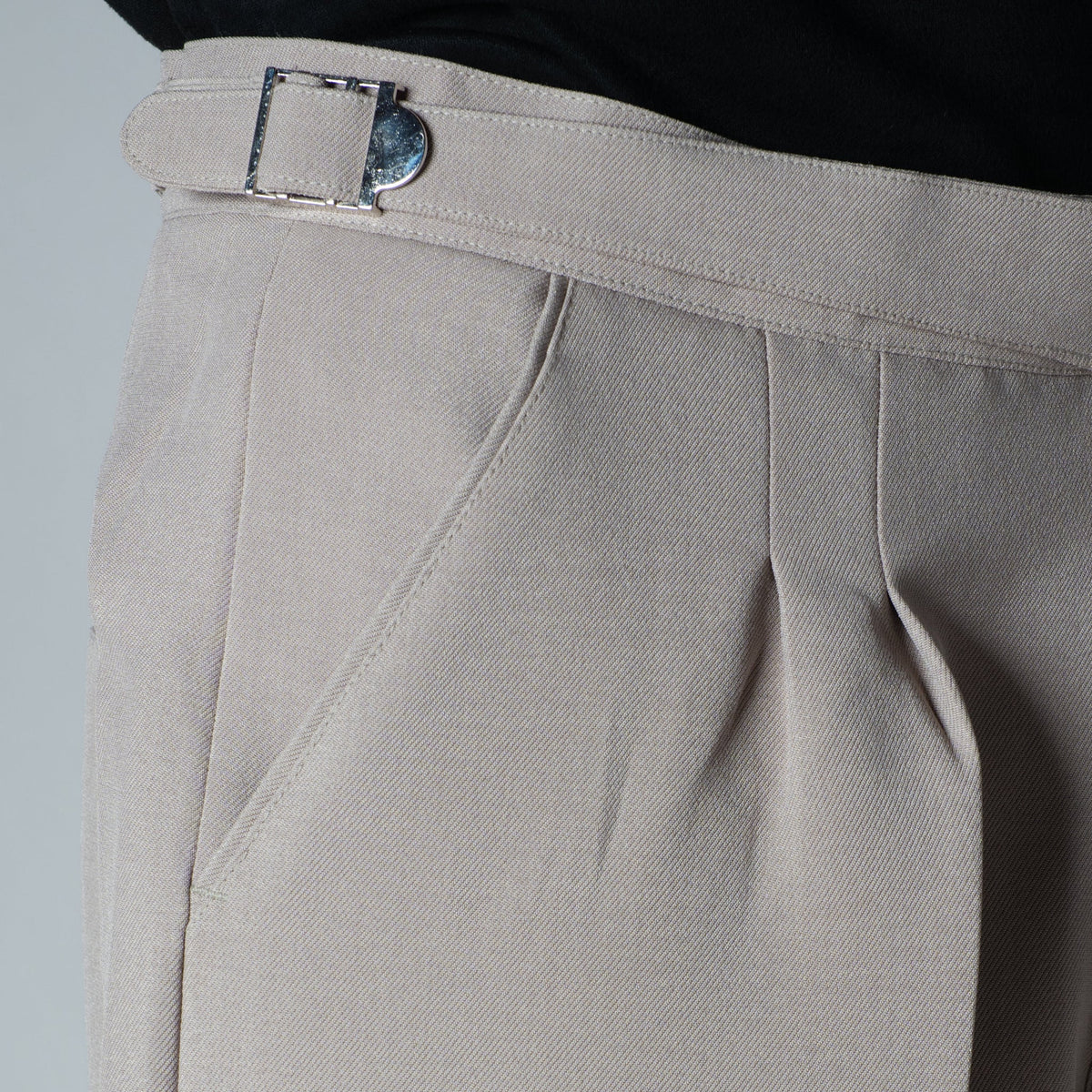 KHAKI LONG FLAP BELT TROUSER - Hophead