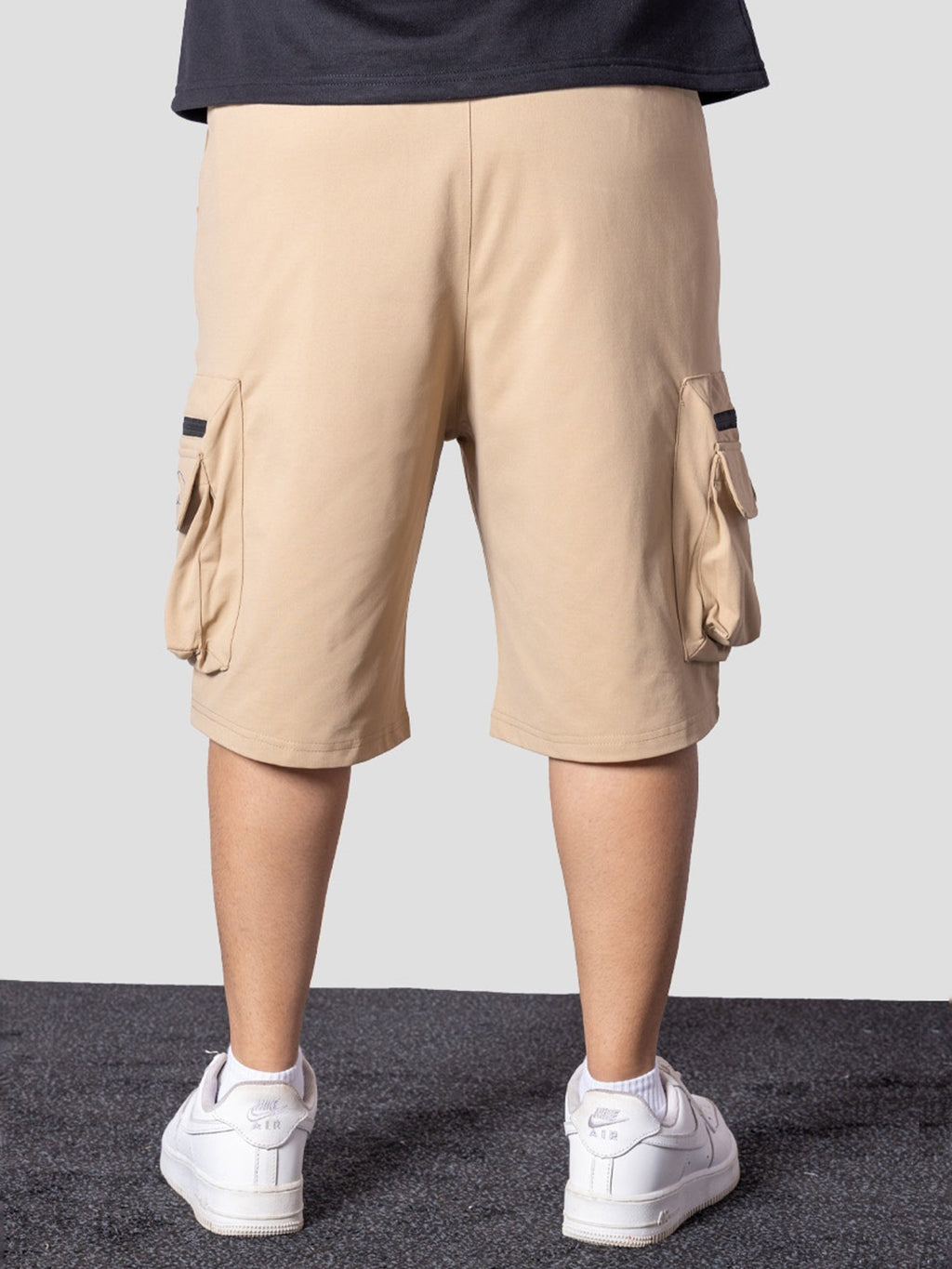 KHAKI POCKET ON POCKET OVERSIZED SHORTS - Hophead