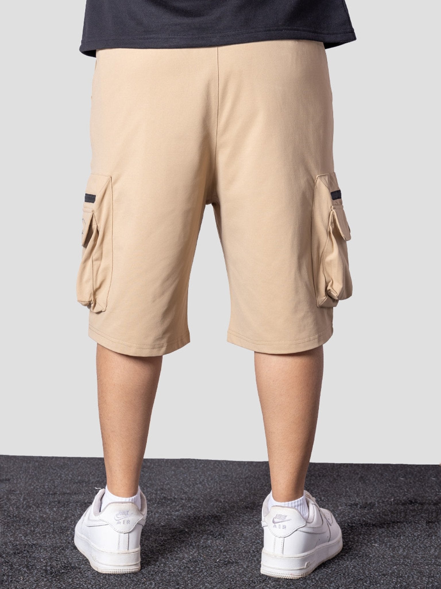 KHAKI POCKET ON POCKET OVERSIZED SHORTS - Hophead
