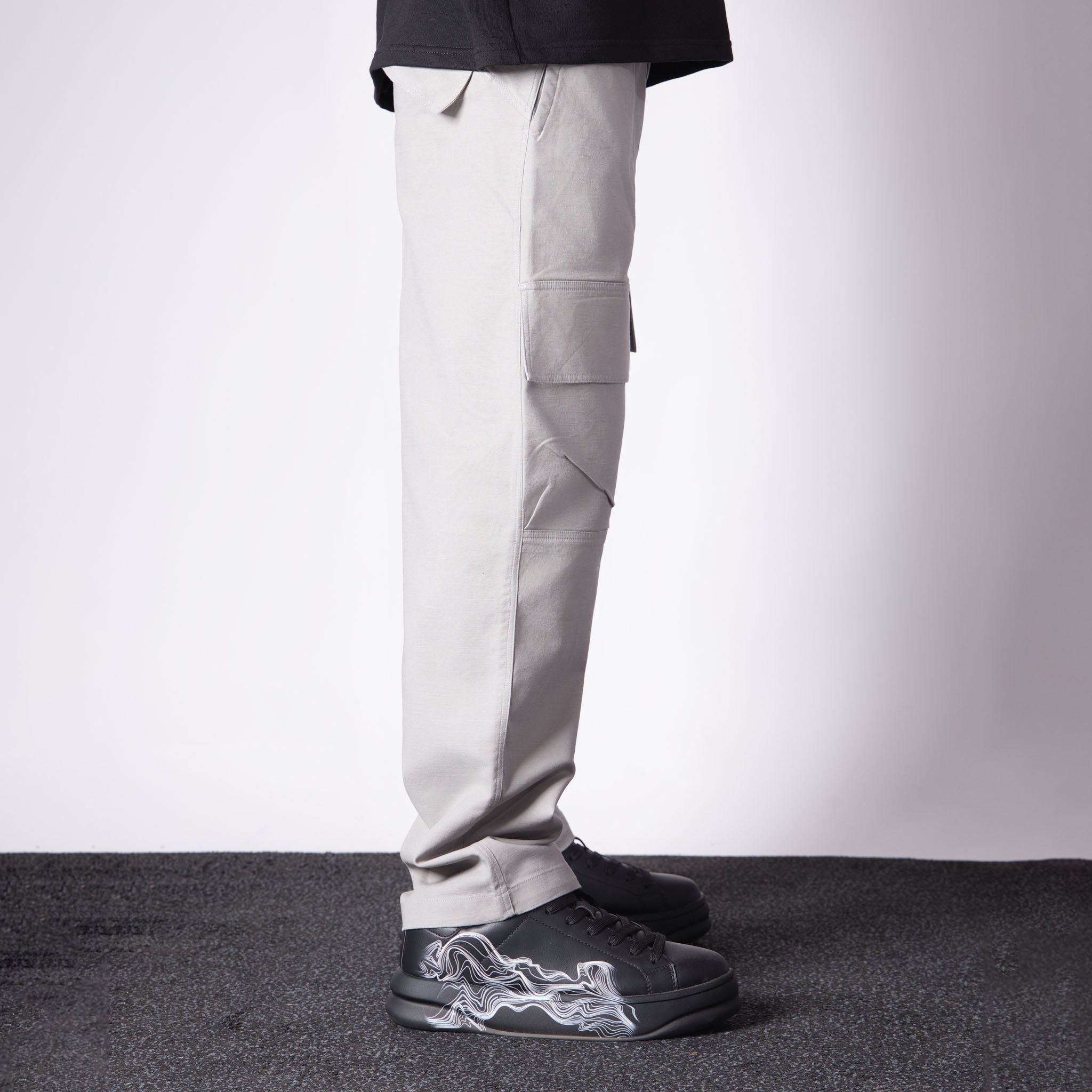 LIGHT GREY FRONT POCKET COTTON CARGO - Hophead