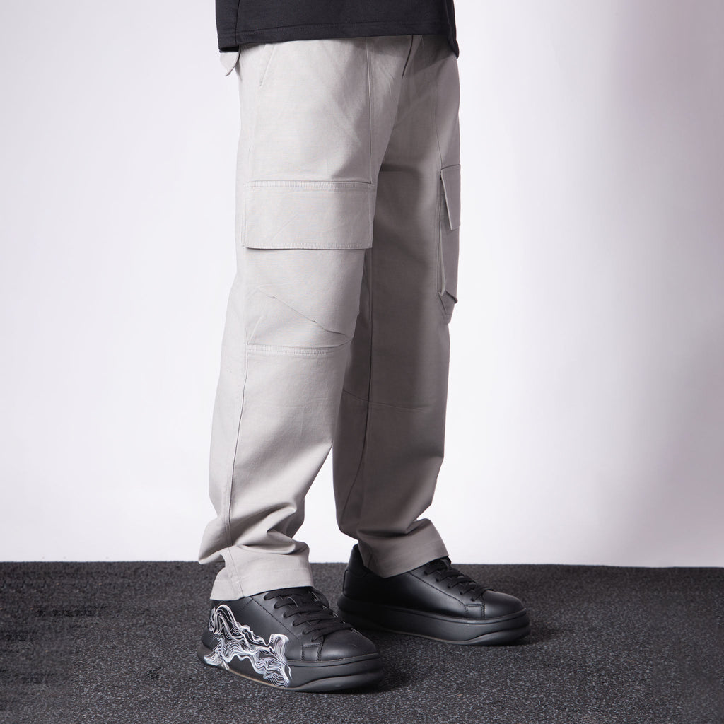 LIGHT GREY FRONT POCKET COTTON CARGO - Hophead