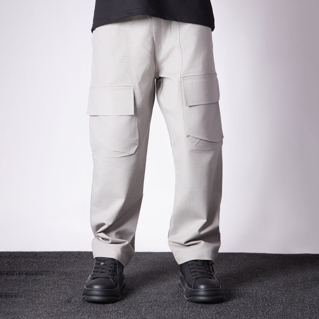 LIGHT GREY FRONT POCKET COTTON CARGO - Hophead
