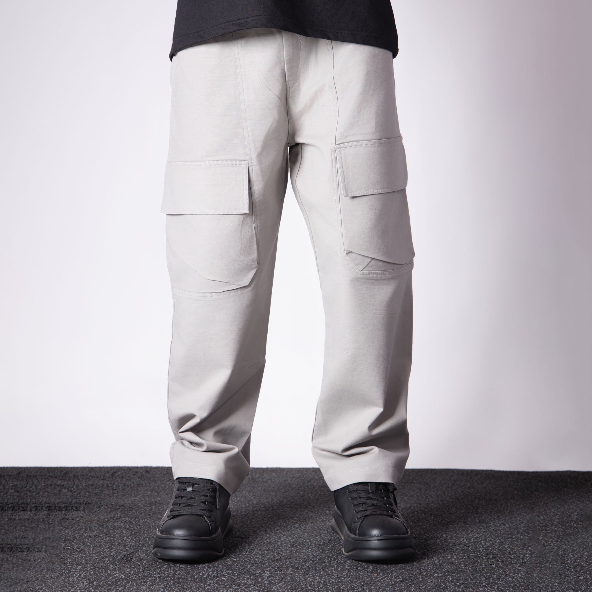 LIGHT GREY FRONT POCKET COTTON CARGO - Hophead