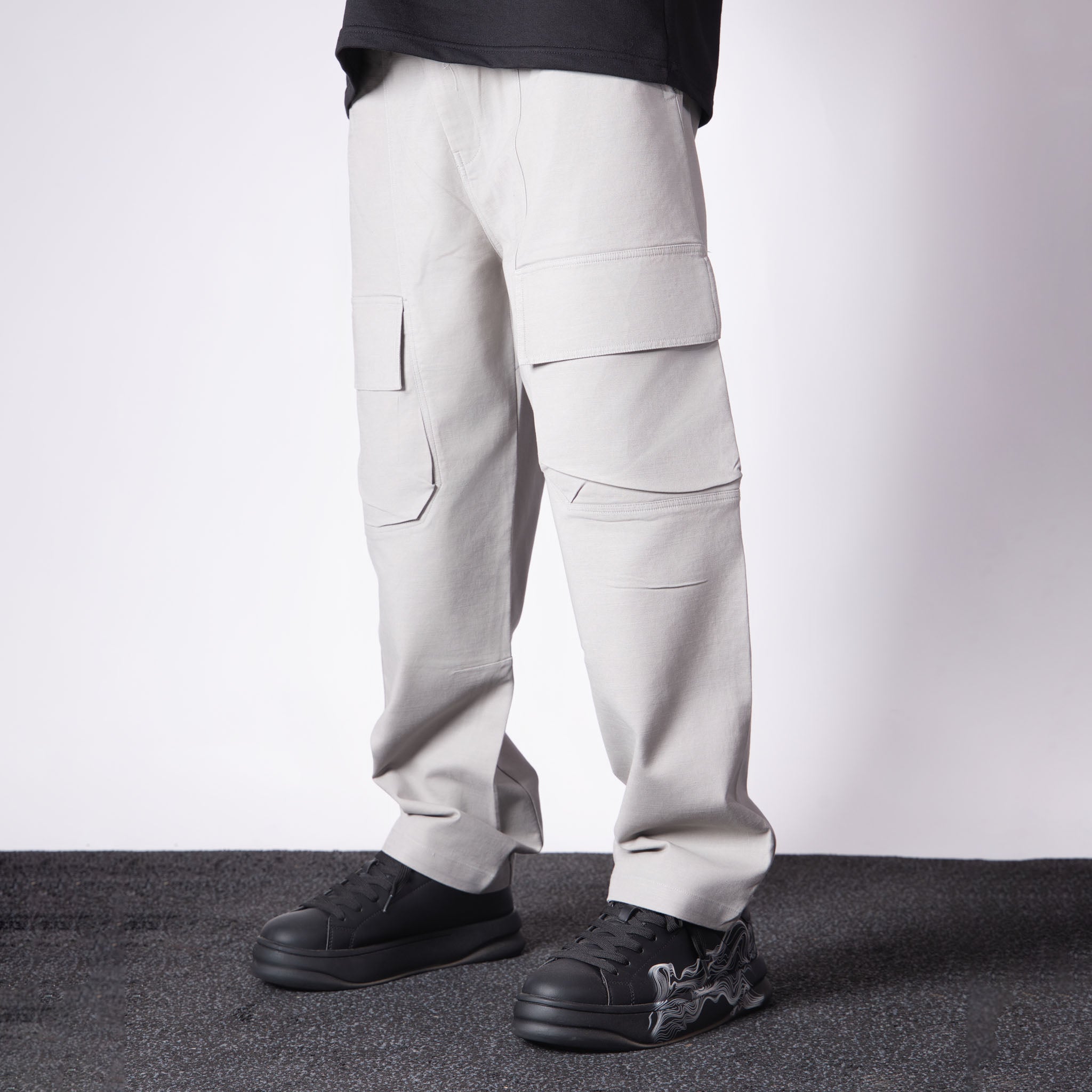 LIGHT GREY FRONT POCKET COTTON CARGO - Hophead