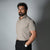 LIGHT TAUPE SEAMLESS TEXTURED POLO