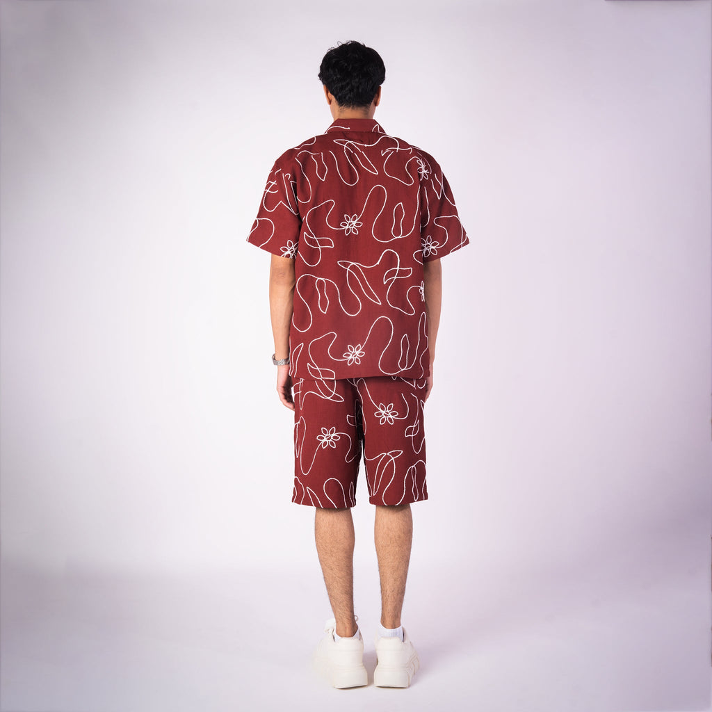 MAROON EMBROIDERED CO - ORD SET - Hophead