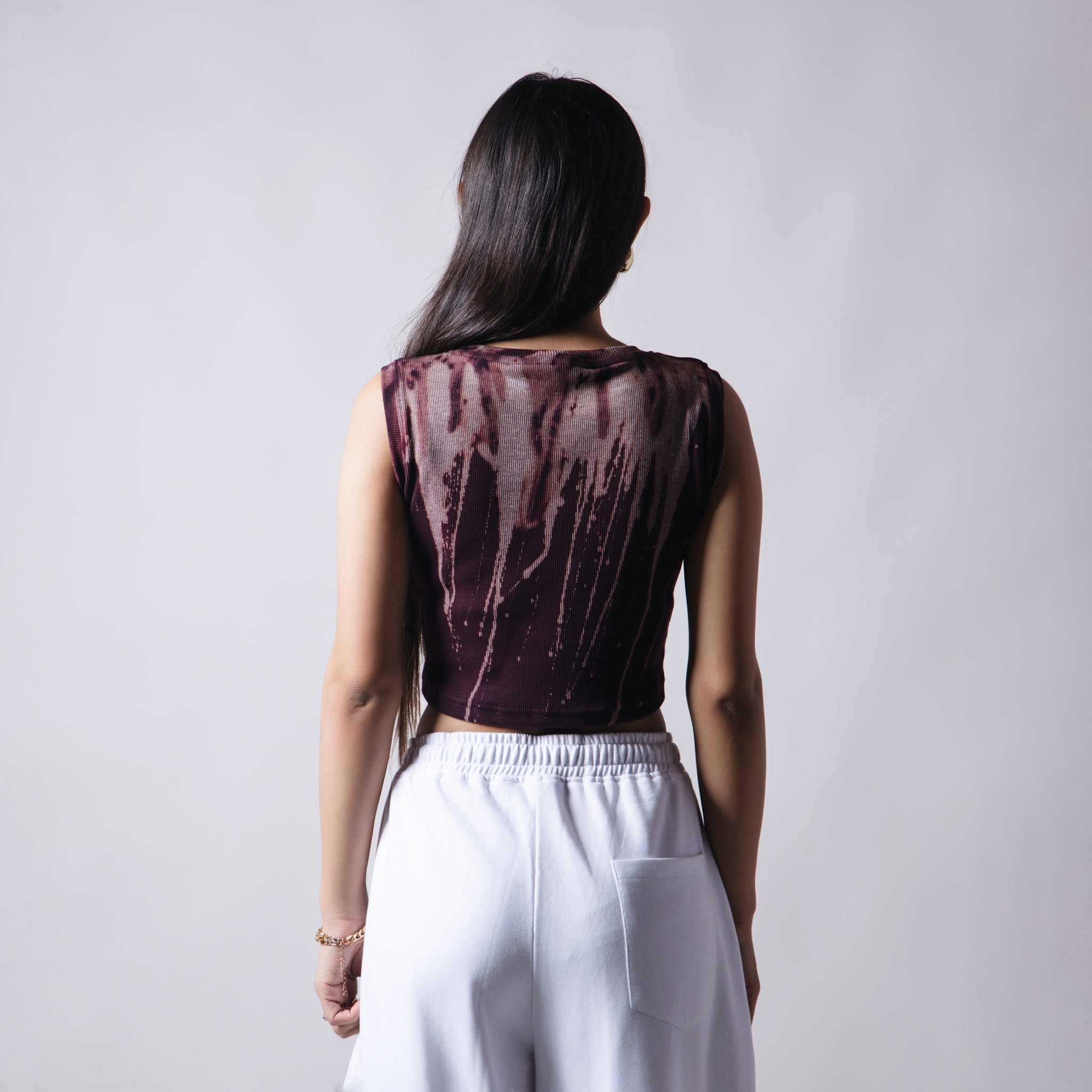 MAROON PSYCHEDELIC SPLASH TOP - Hophead