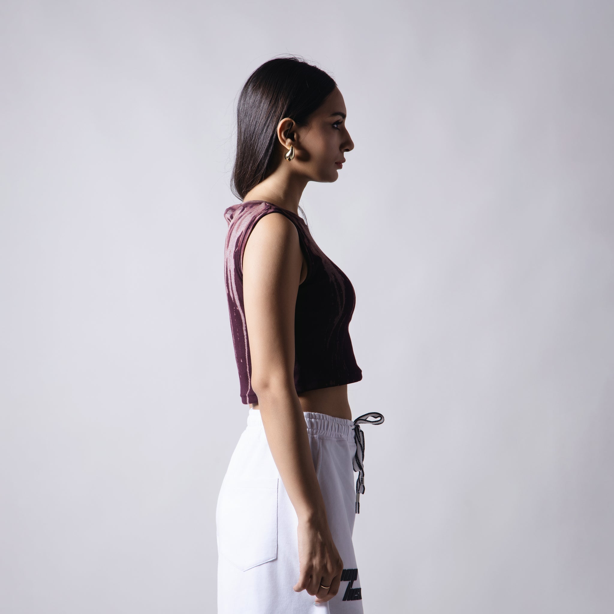 MAROON PSYCHEDELIC SPLASH TOP - Hophead