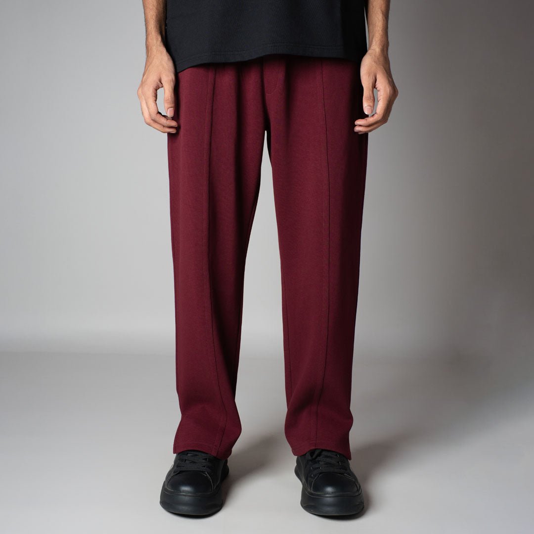 MAROON SLIT SWEATPANTS - Hophead