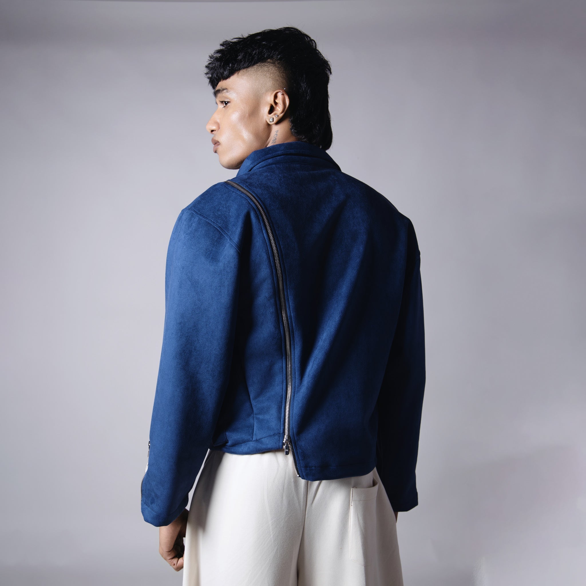 MIDNIGHT BLUE & BISQUE SWIFTZIPPER JACKET - Hophead