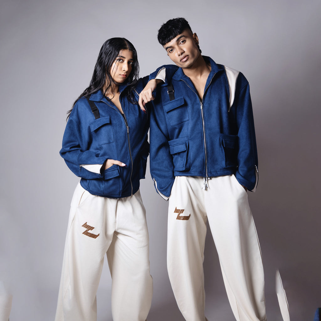 MIDNIGHT BLUE & BISQUE SWIFTZIPPER JACKET - Hophead