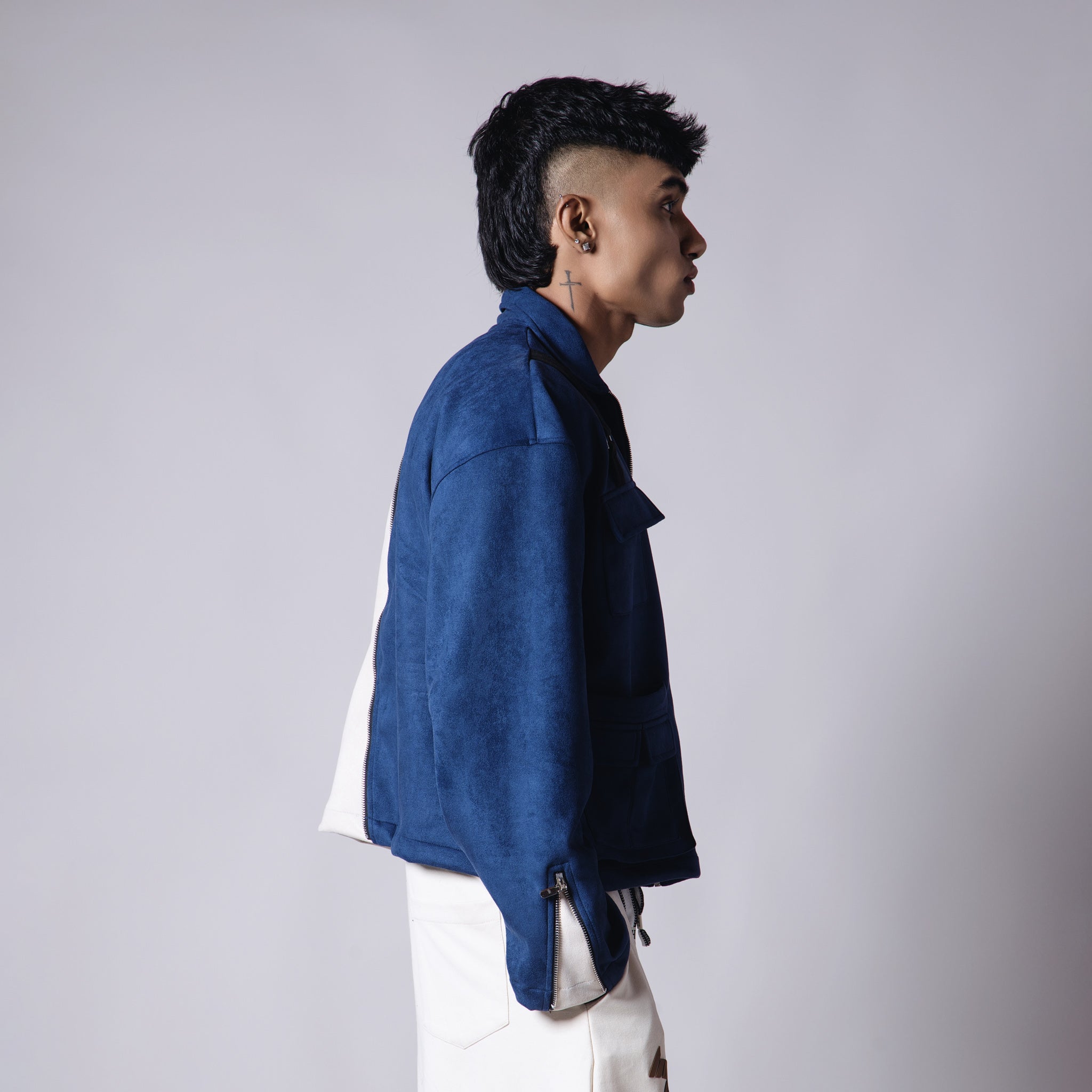 MIDNIGHT BLUE & BISQUE SWIFTZIPPER JACKET - Hophead