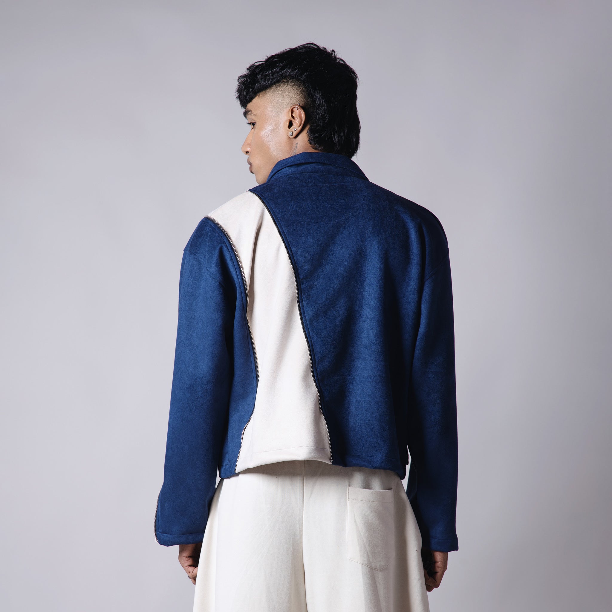 MIDNIGHT BLUE & BISQUE SWIFTZIPPER JACKET - Hophead