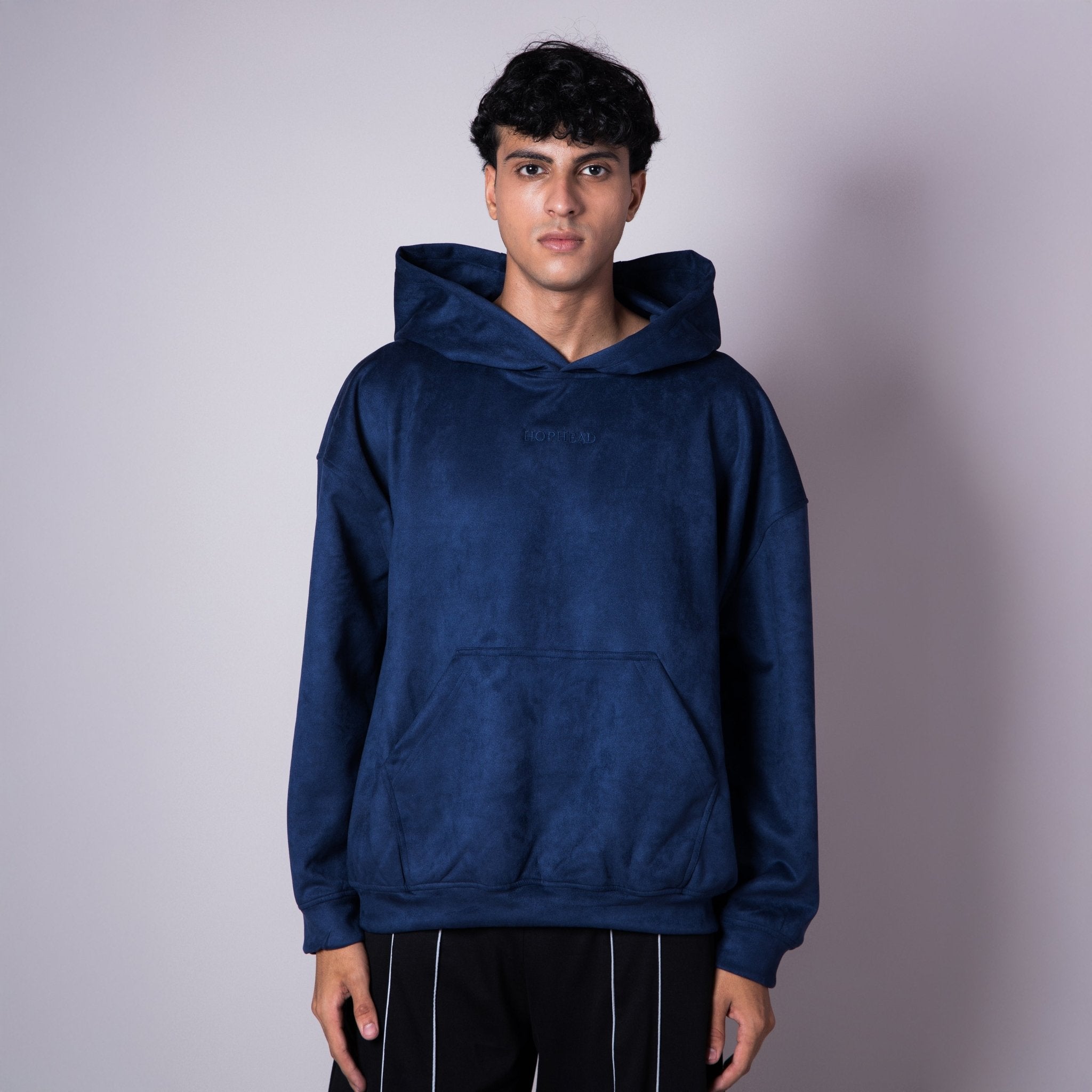 MIDNIGHT BLUE SUEDE BLISS HOODIE - Hophead