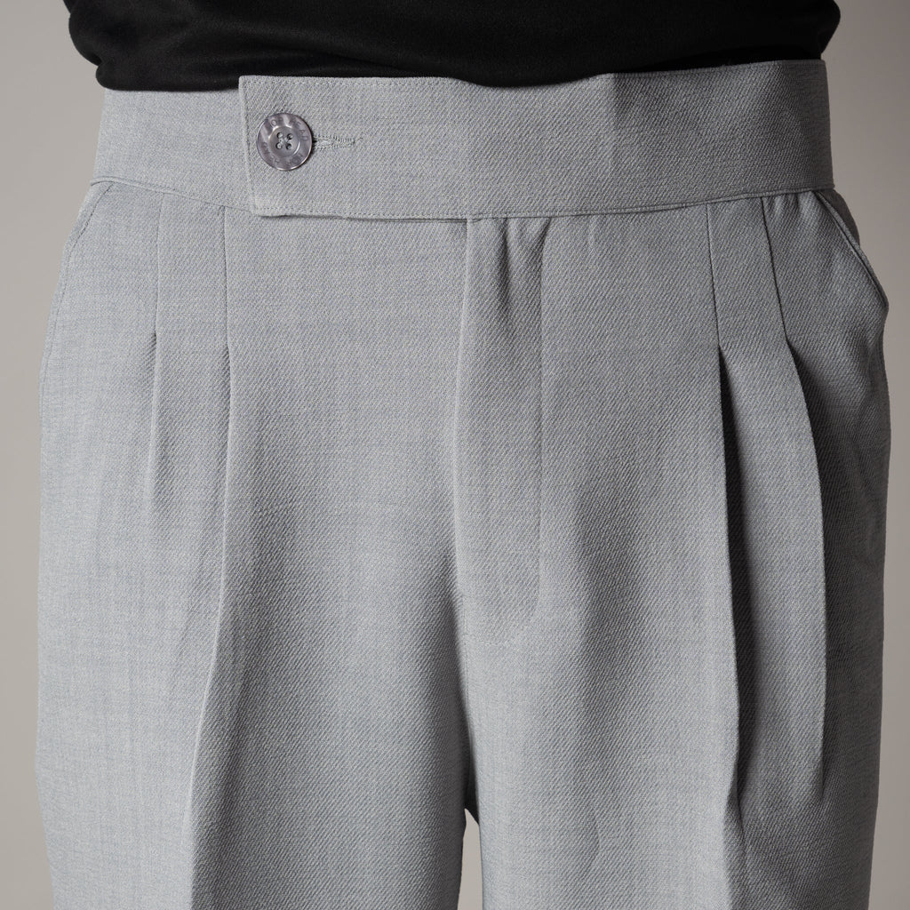 MOON GREY SINGLE BUTTON TROUSER - Hophead