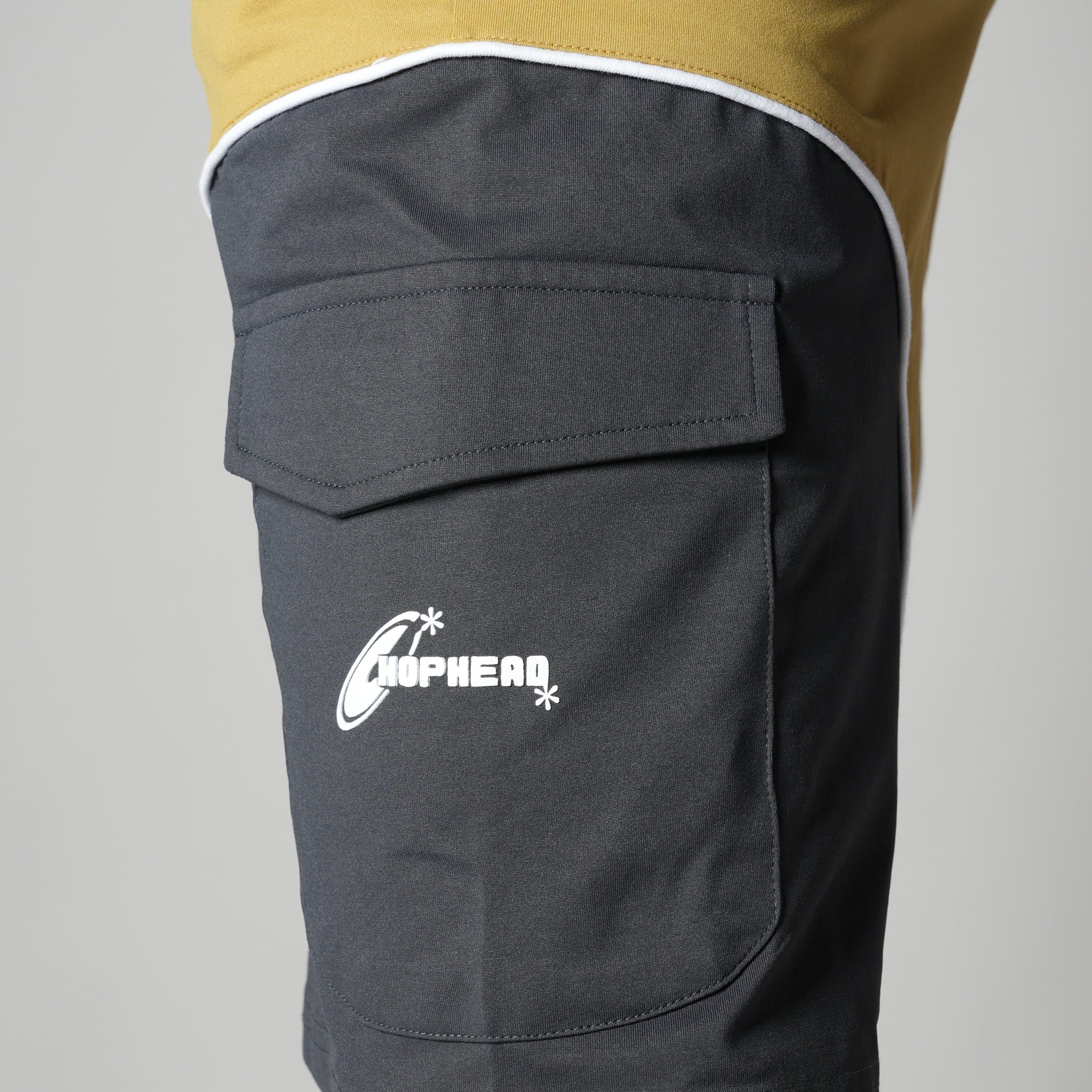 MUSTARD & CHARCOAL DUALTONE SHORTS - Hophead