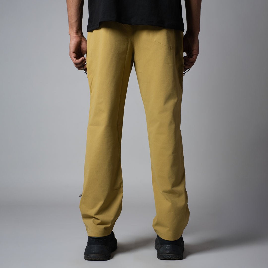 MUSTARD DRAWSTRING CARGO SWEATPANTS - Hophead