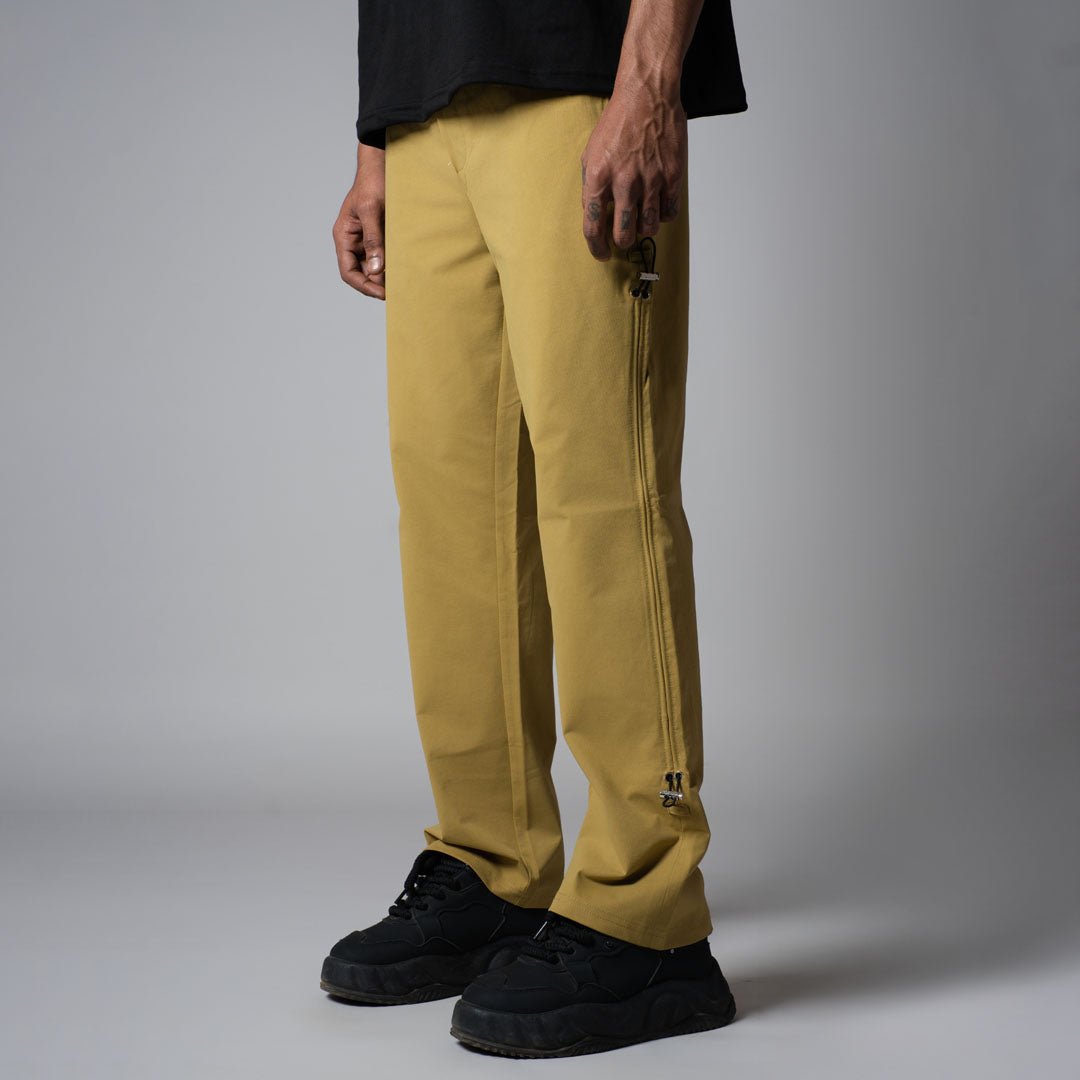 MUSTARD DRAWSTRING CARGO SWEATPANTS - Hophead