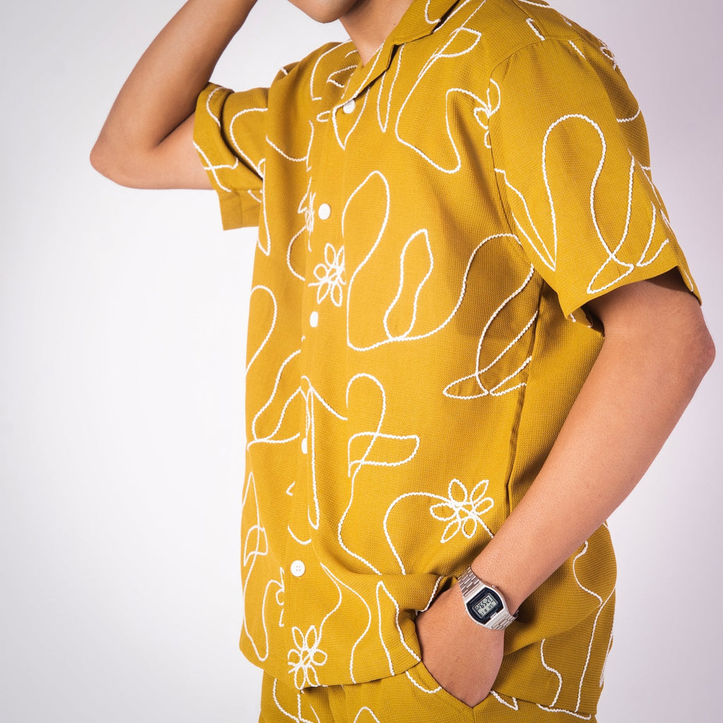 MUSTARD EMBROIDERED CO - ORD SET - Hophead