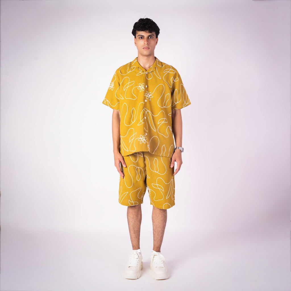 MUSTARD EMBROIDERED CO - ORD SET - Hophead
