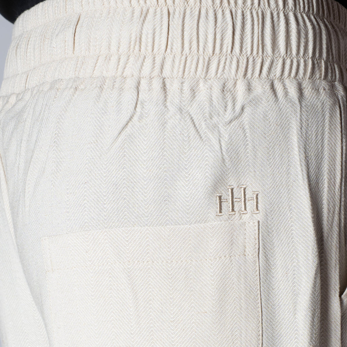 NATURAL LINEN FLOW FABRIC PANT - Hophead