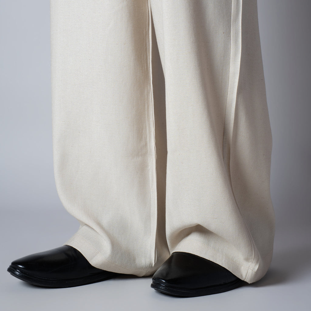 NATURAL LINEN FLOW FABRIC PANT - Hophead