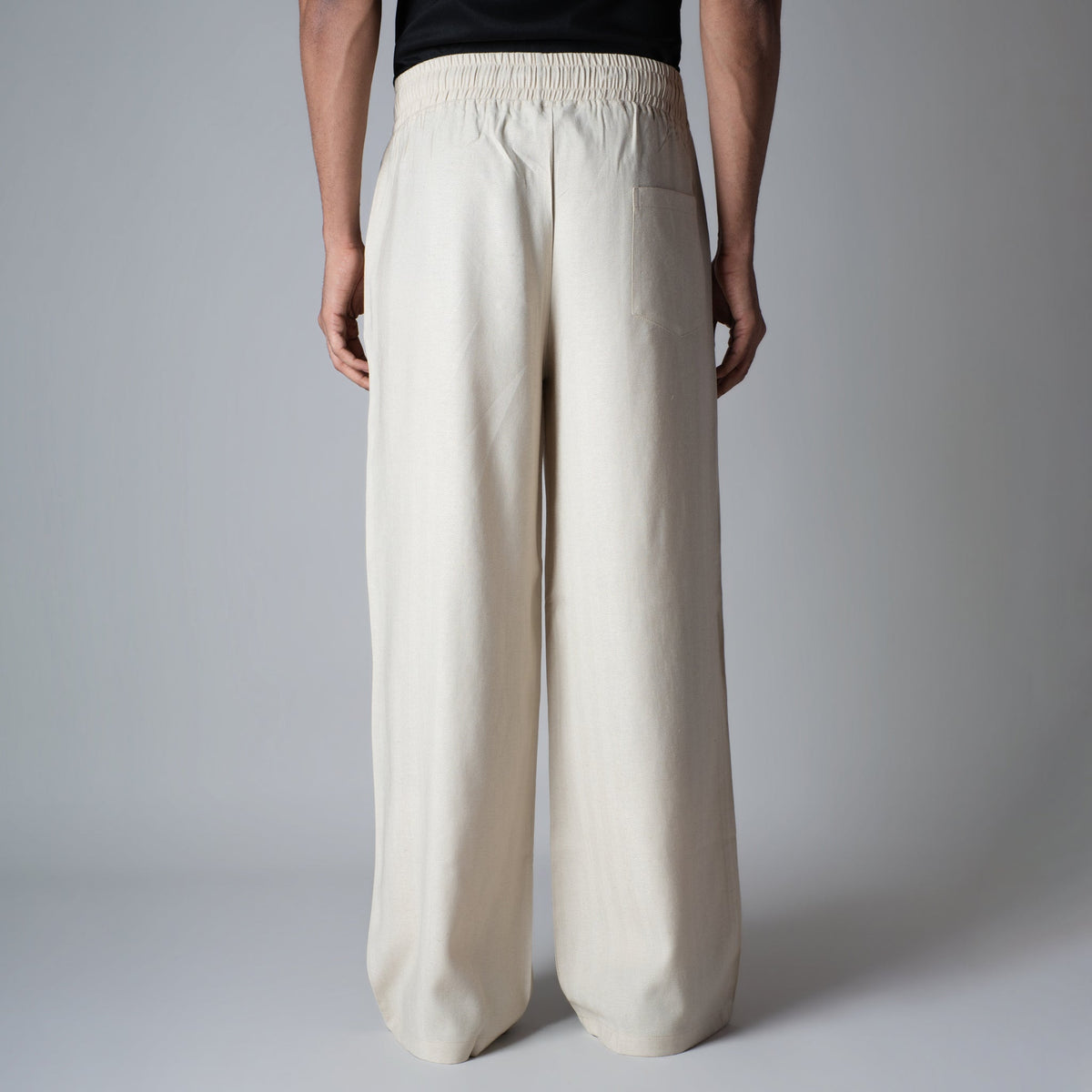 NATURAL LINEN FLOW FABRIC PANT - Hophead