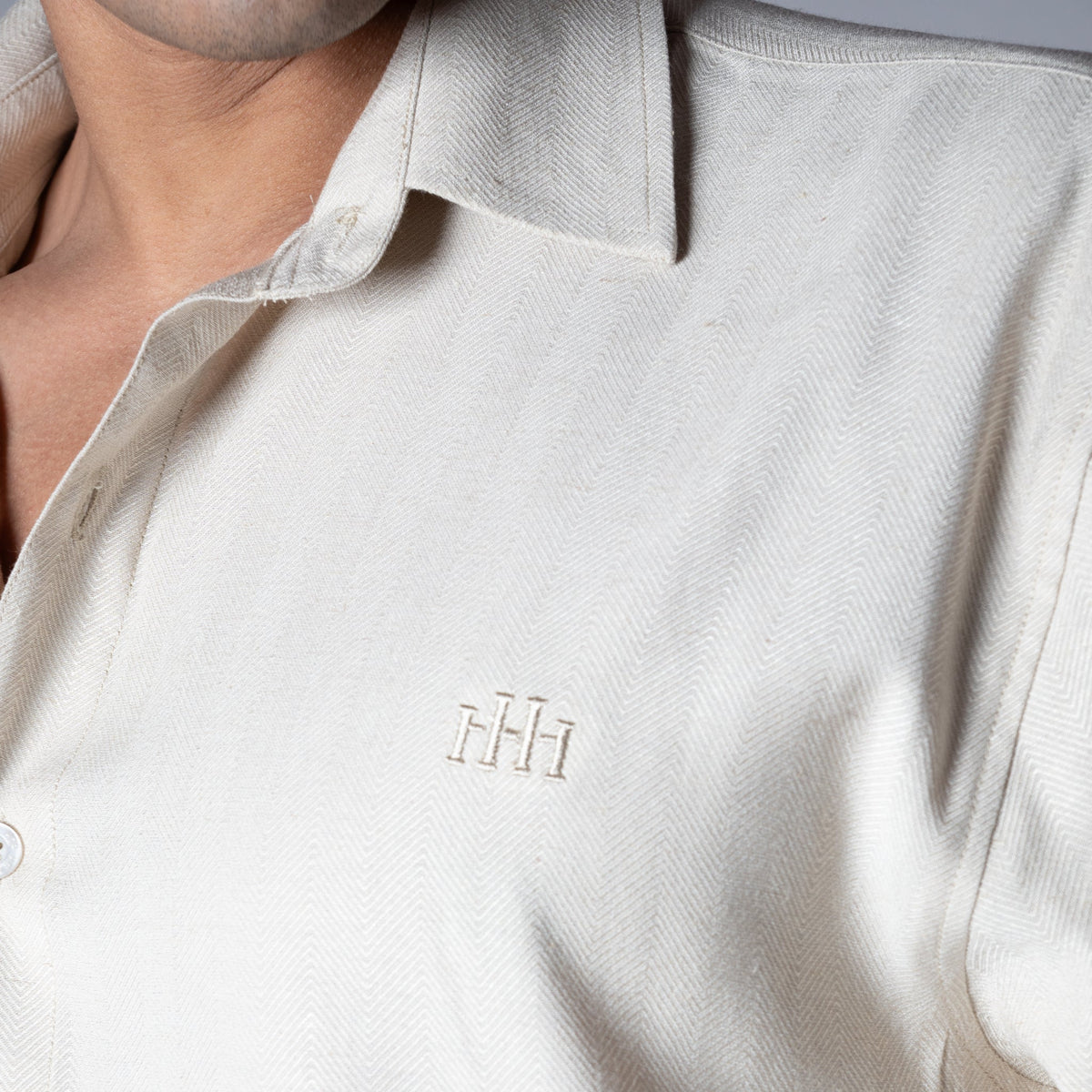 NATURAL LINEN FLOW FABRIC SHIRT - Hophead