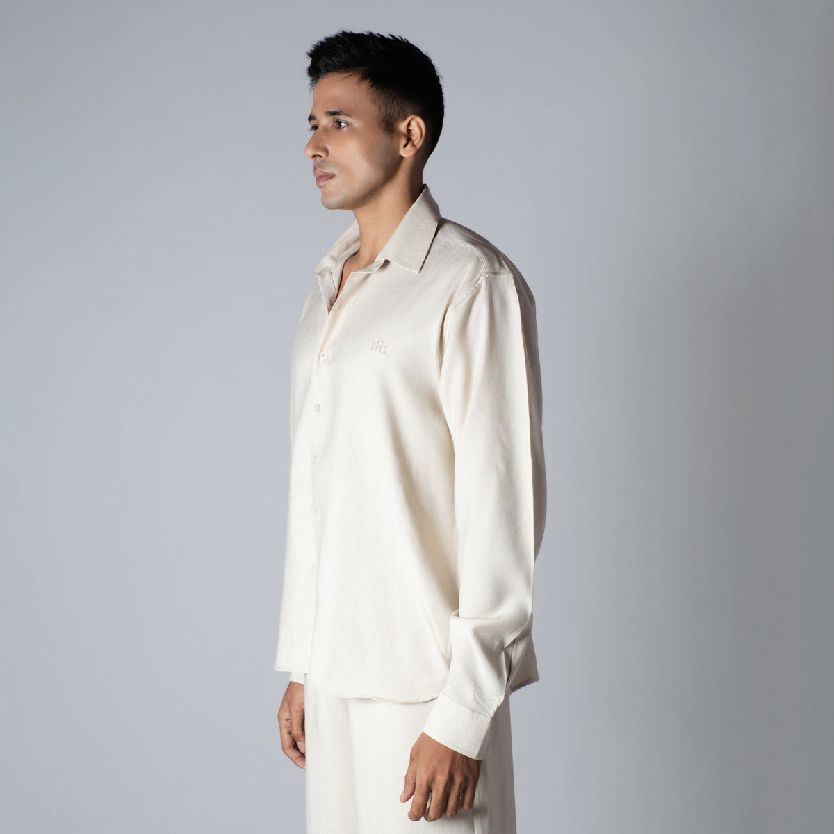 NATURAL LINEN FLOW FABRIC SHIRT - Hophead