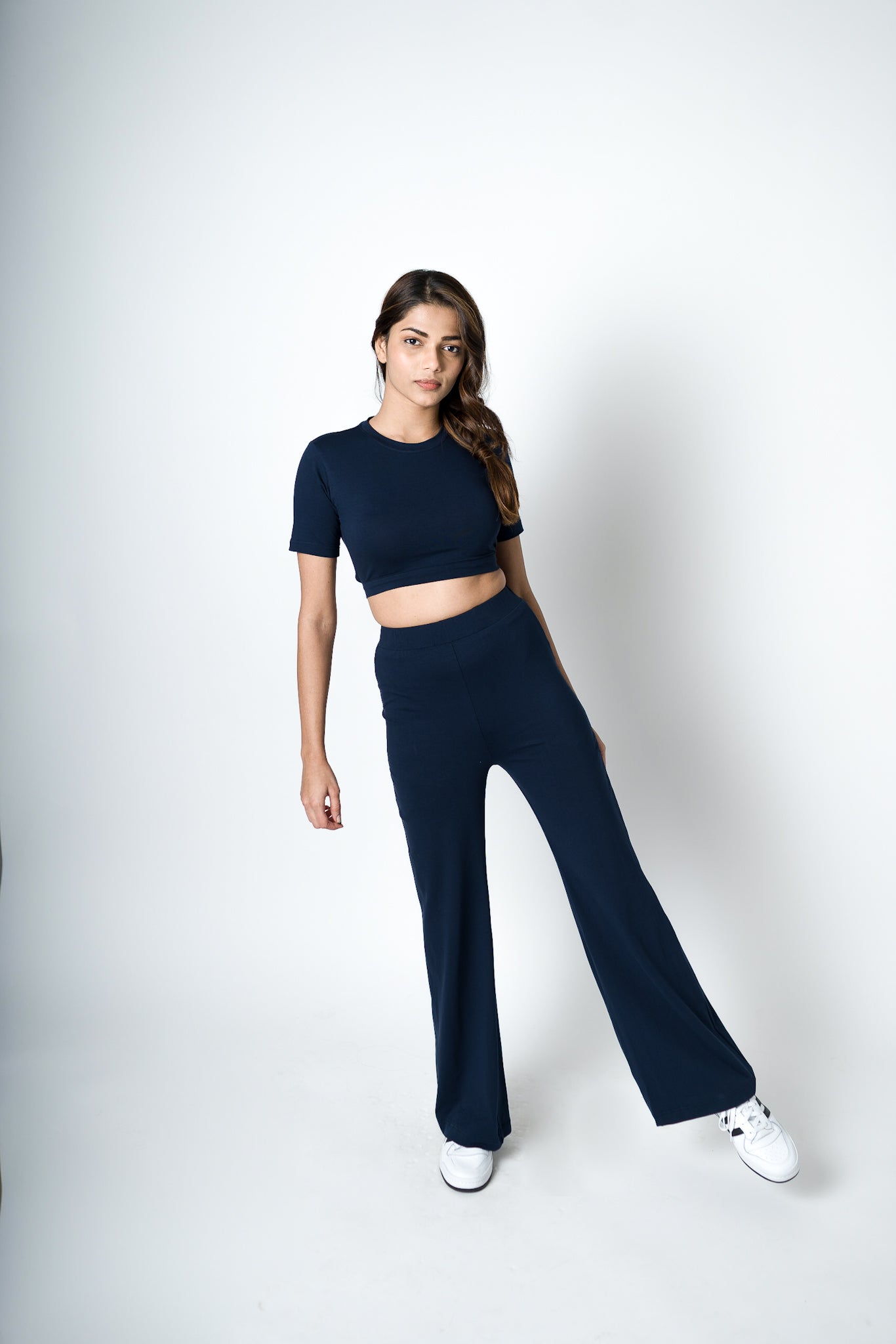 NAVY BLUE BASIC CROP TOP - Hophead