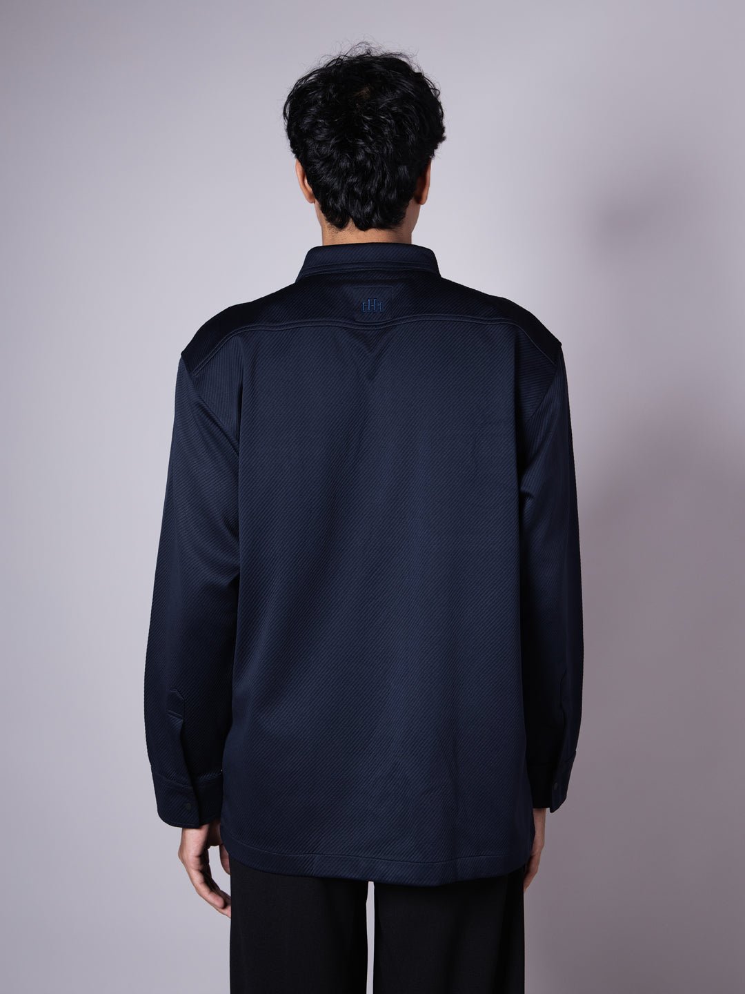 NAVY BLUE DOUBLE POCKET TEXTURED SHACKETS - Hophead