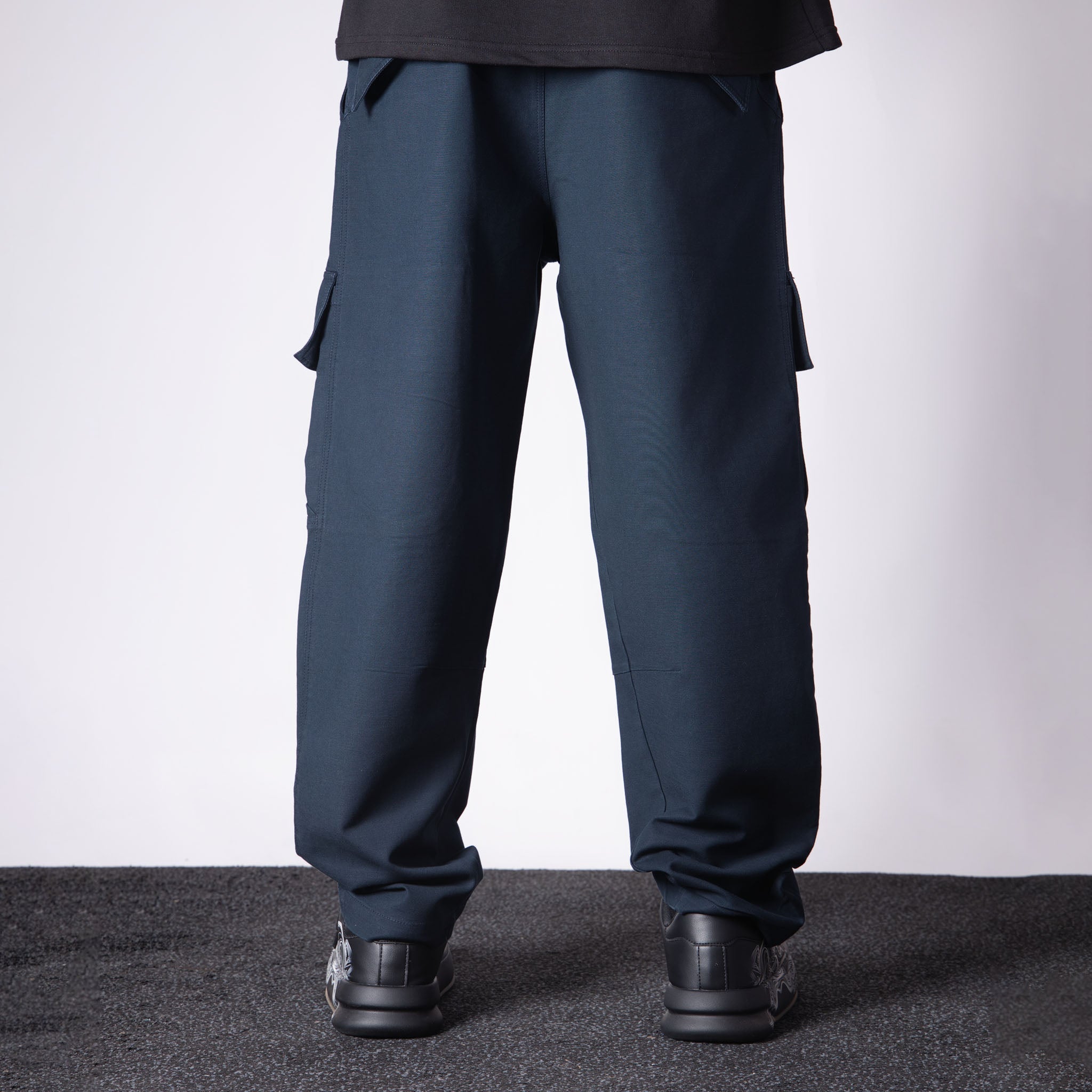 NAVY BLUE FRONT POCKET COTTON CARGO - Hophead