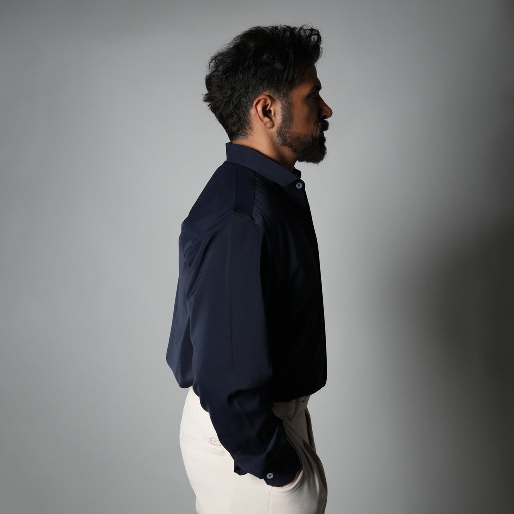 NAVY BLUE KOREAN ULTRALITE SHIRT - Hophead