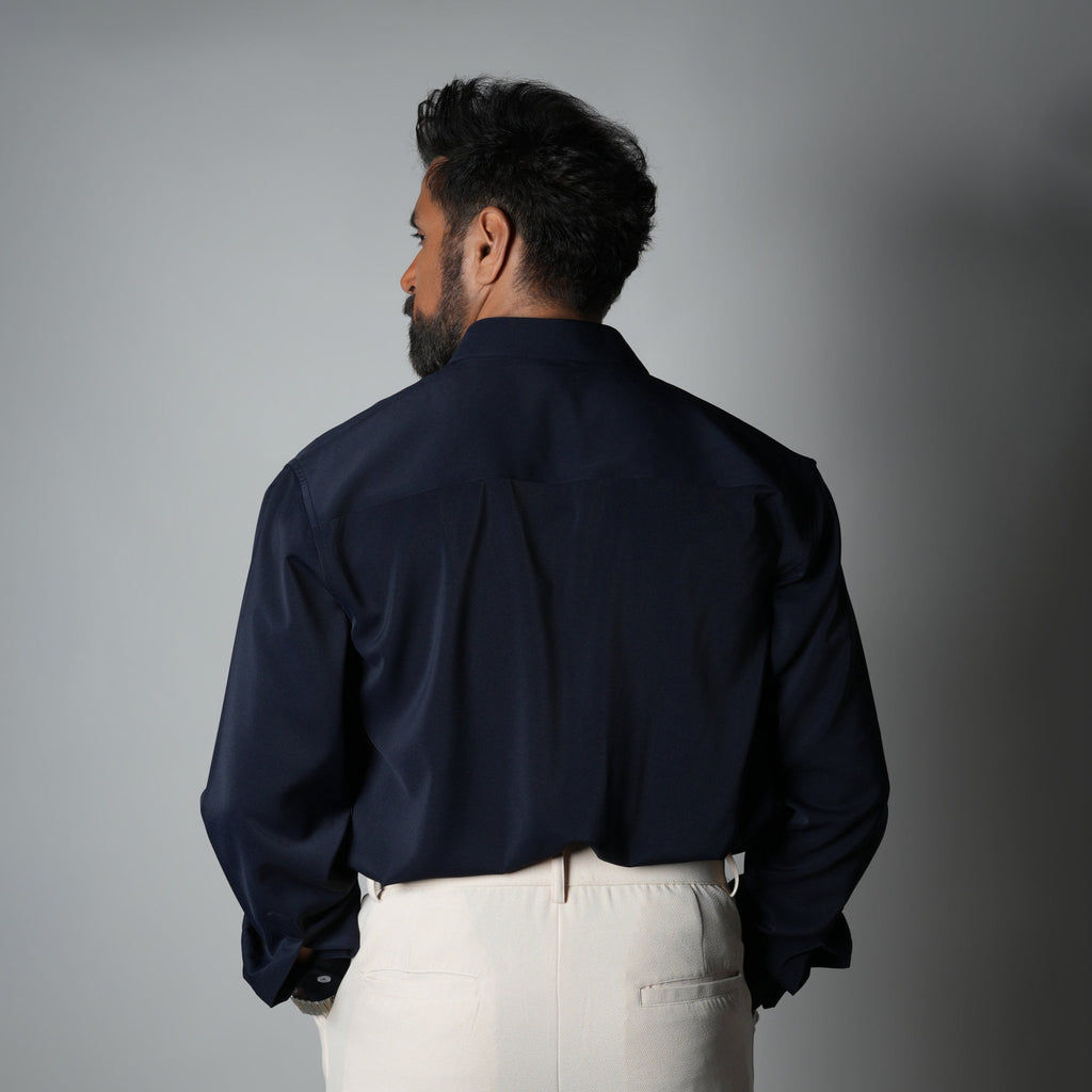 NAVY BLUE KOREAN ULTRALITE SHIRT - Hophead