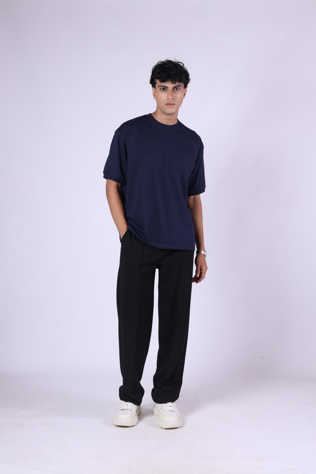 NAVY BLUE PREMIUM BASIC T - SHIRT - Hophead