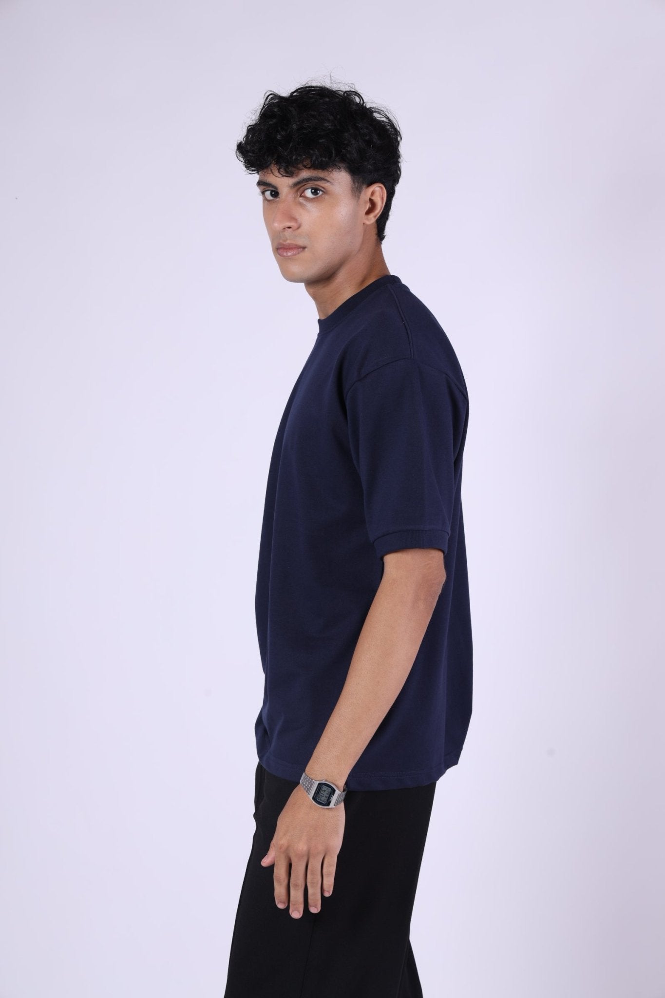 NAVY BLUE PREMIUM BASIC T - SHIRT - Hophead