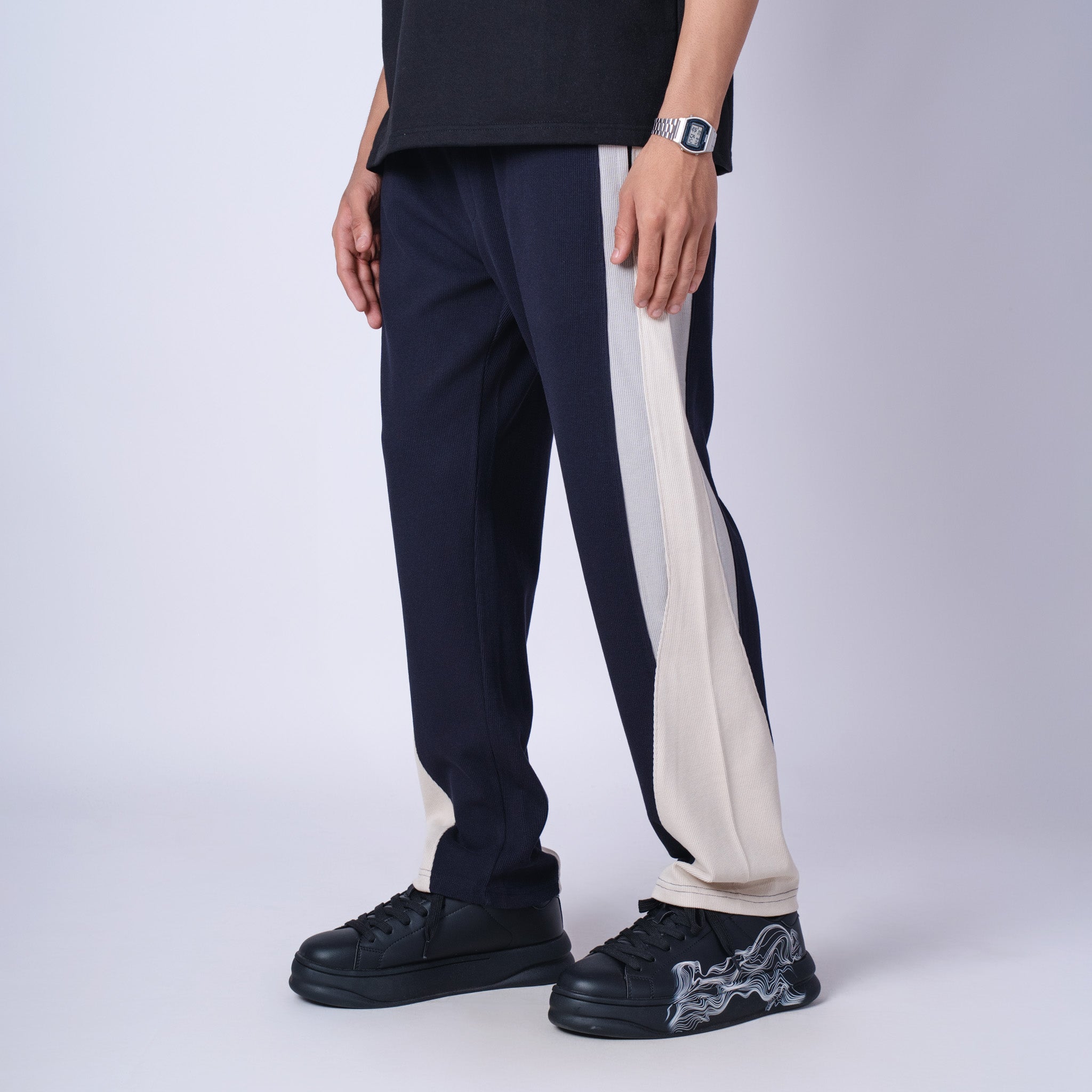 NAVY BLUE TRIO SWEATPANTS - Hophead