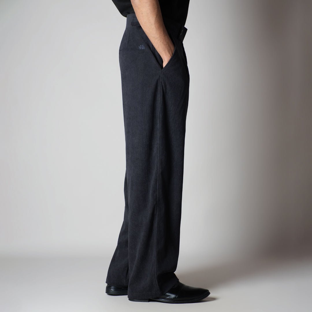 NAVY CORDUROY FORMAL TROUSER - Hophead