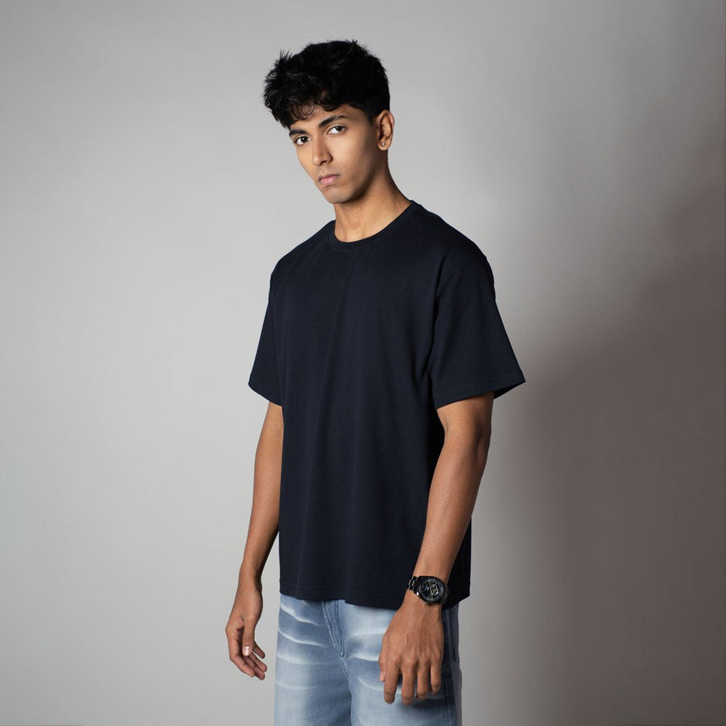 NAVY CREW NECK T - SHIRT - Hophead