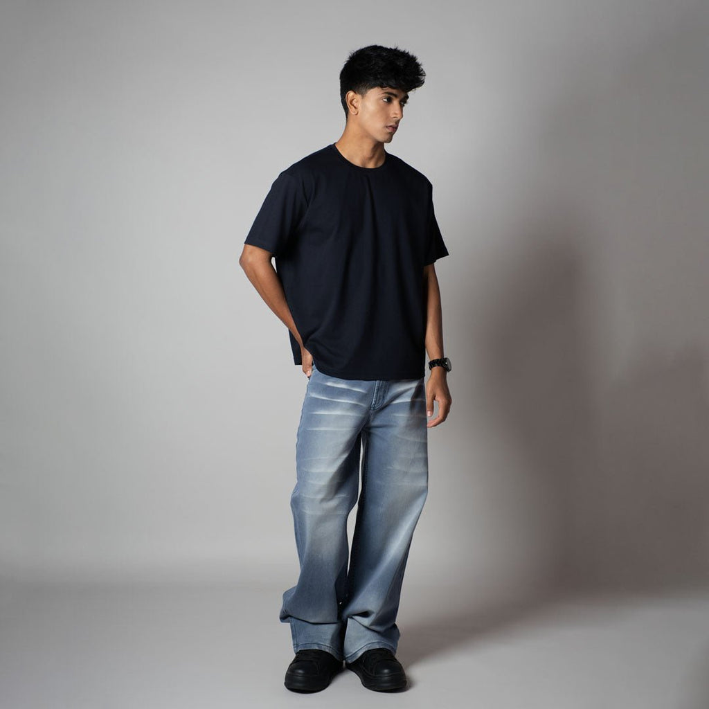 NAVY CREW NECK T - SHIRT - Hophead