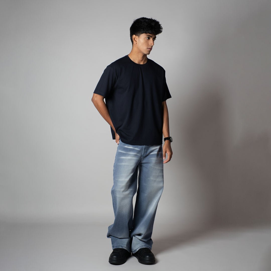 NAVY CREW NECK T - SHIRT - Hophead