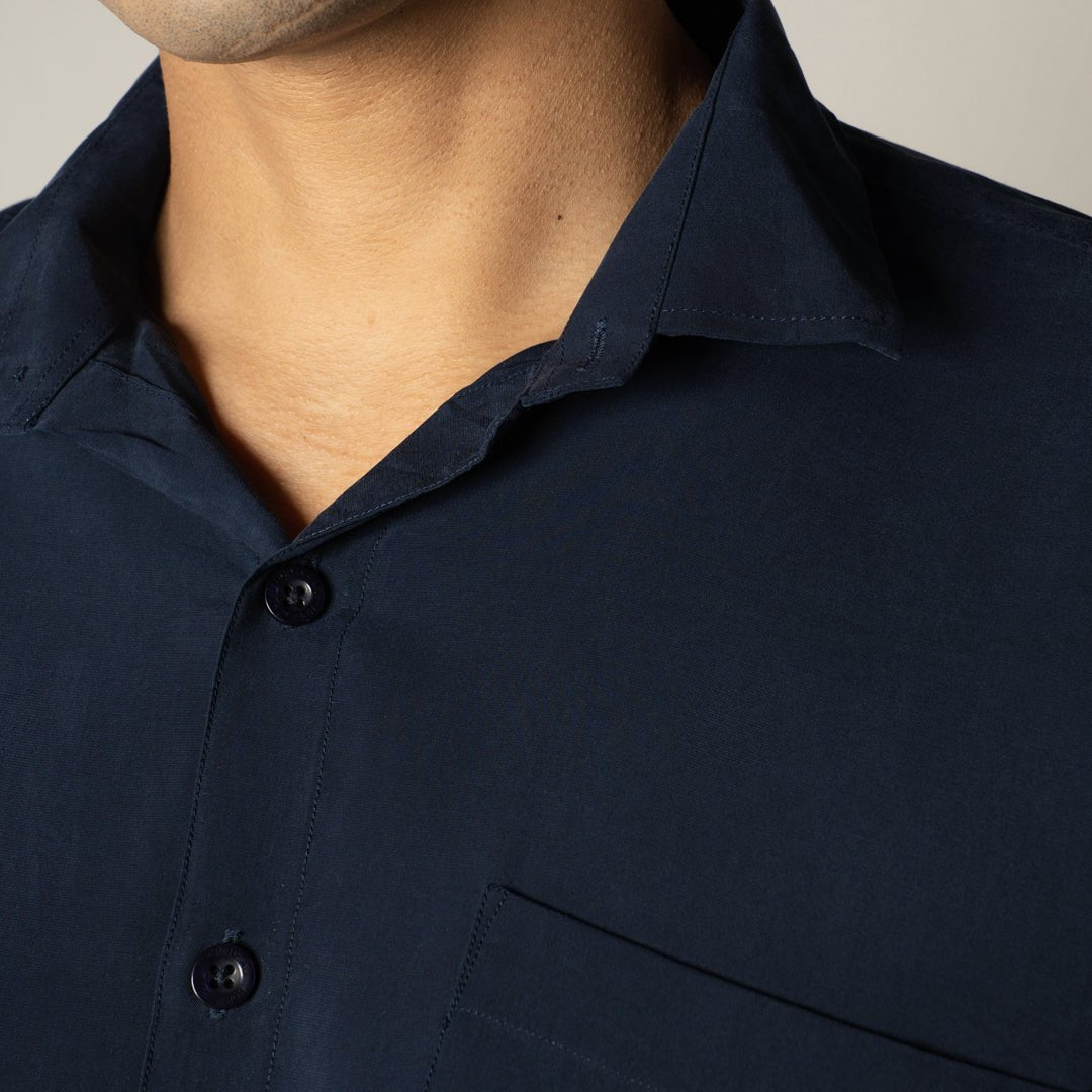 NAVY ESSENTIAL SUEDE LUXE SHIRT - Hophead